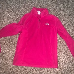North face hot pink pullover.